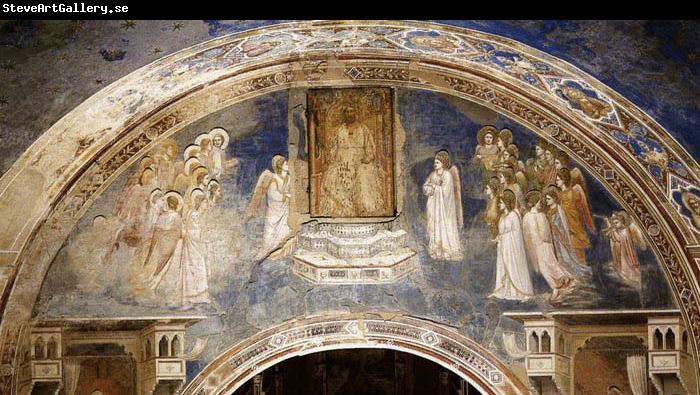 GIOTTO di Bondone No. 13 God Sends Gabriel to the Virgin